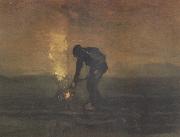 Vincent Van Gogh Peasant Burning Weeds (nn04) oil painting reproduction